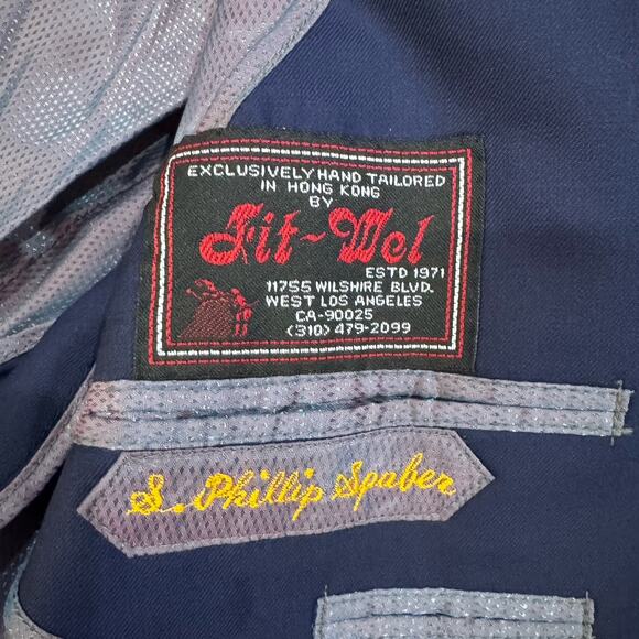 Holland & Sherry Bespoke Navy Super 130s Wool Blazer 38R Double Vents - Picture 10 of 10